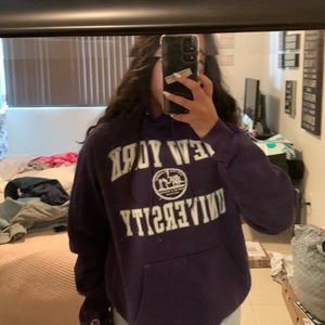NYU purple hoodie